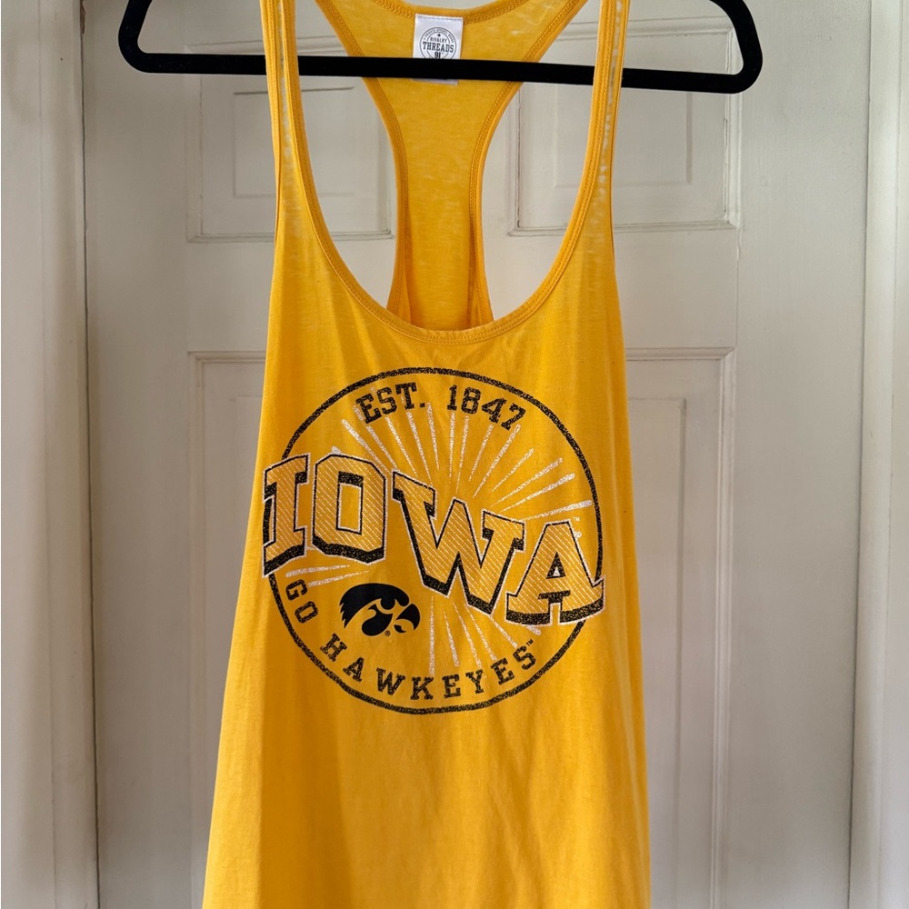 Rivalry Threads Bright Yellow Iowa Hawkeyes Racerback Tank Top